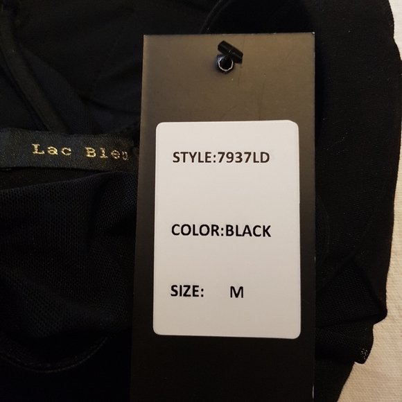 Lac Bleu women's size Medium black sexy dress NWT - Picture 6 of 9